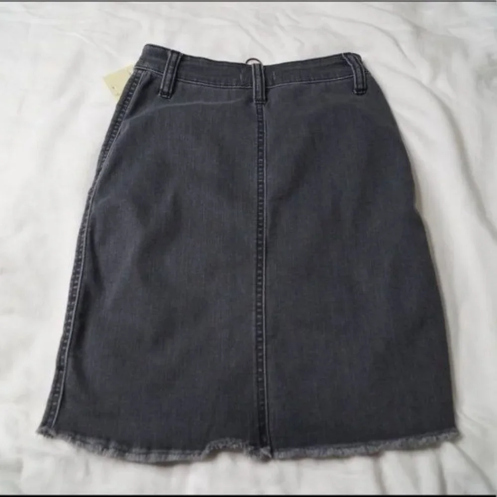(recent) River Gray Denim Pencil Skirt Size 25 Flattering Great Stretch - Picture 9 of 10